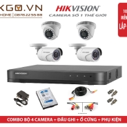 Trọn Bộ 4 Camera Hikvision 2MP Full HD 1080P